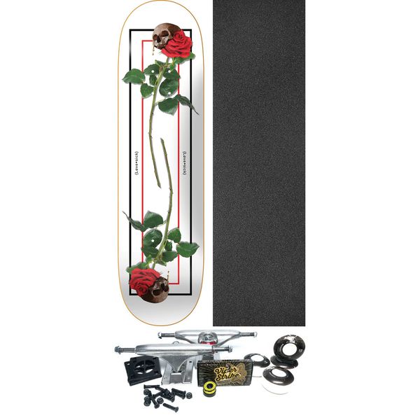 Lovesick Skateboards Eternal Rose Skateboard Deck - 8.5" x 31.8" - Complete Skateboard Bundle